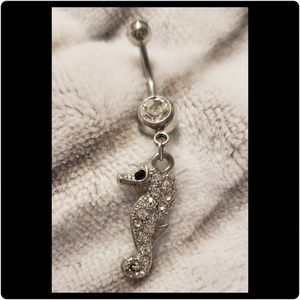 Rhinestone SeaHorse Belly Ring